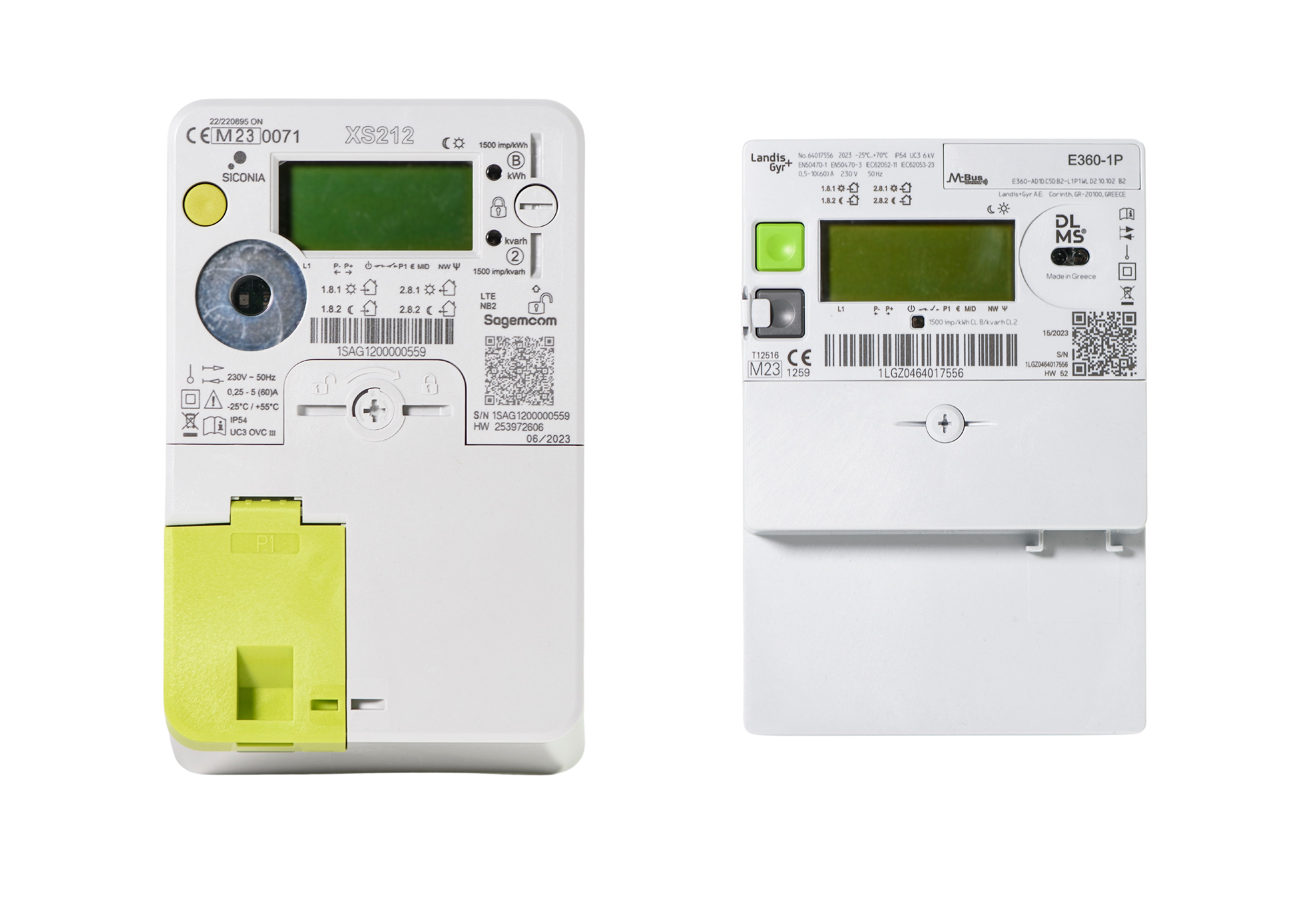 Digitale elektriciteitsmeter Sagemcom XS212 & Landis+Gyr E360 1P