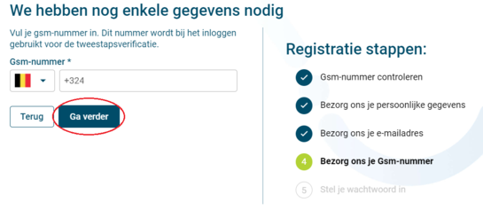 Klik op 'Ga verder'