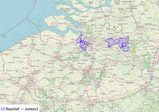 Kaart Vlaanderen ondersteunende diensten reactief - winter Kaart Vlaanderen ondersteunende diensten reactief - winter